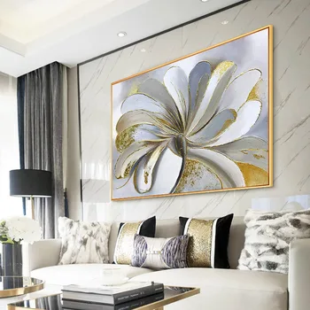 

Hand-painted Oil Painting Abstract Paintings Entrance Hallway American Scandinavian Style Decorative Painting Flower Paintings A
