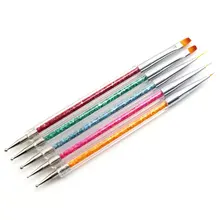 Ручка для ногтей с алмазной росписью 5 комплектов ручка для ногтей 5 палочек кисть для рисования профессиональная Мода