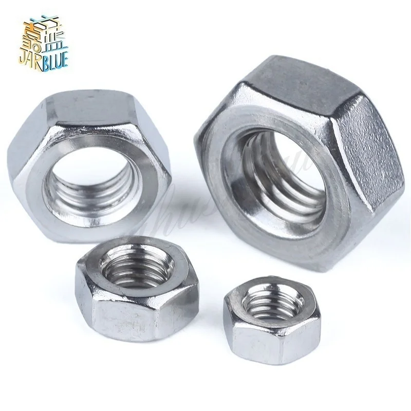 

lot Metric thread DIN934 M1.6 M2 M2.5 M3 M4 M5 M6 M8 M10M12/M14/M16/M18/M20/M22/M24 304 Stainless Steel Hex Nuts