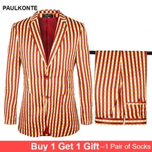 2019 New High-End Two-Piece Men'S Suit High-Quality Striped Fashion Jacket Social Banquet Slim Beautiful Party Boyfriend Gift 2019 New High-End Two-Piece Men'S Suit High-Quality Striped Fashion Jacket Social Banquet Slim Beautiful Party Boyfriend Gift