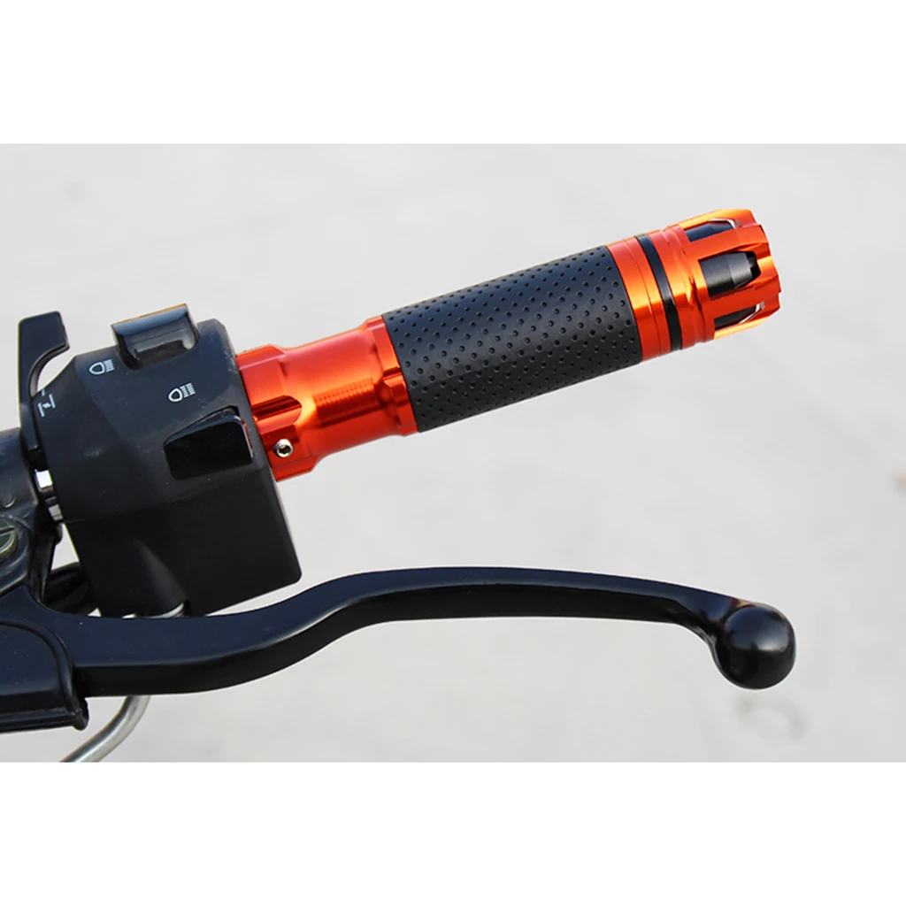 1 Pair Metal Rubber Gel Ergonomic Handlebar Grips Hand Grips 7/8inch for Motorcycle Sports MTB Bike