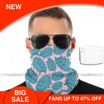 

Pink Bear Mouth Face Mask Pink Blue Tardigrade Pattern Facial Mask for Adult Pretty Fashion Mask