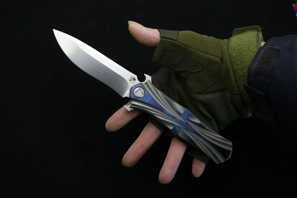 Кевин Джон T серия M390 стальной титановый плавник складной нож Керамический шарикоподшипник походные охотничьи Карманные Ножи EDC инструменты