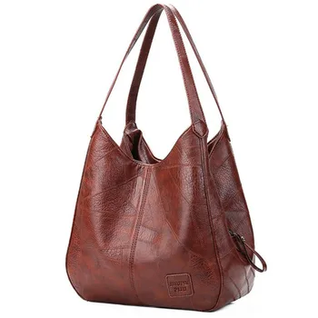 

2020 New Women Handbags Leather Large Tote Bag Vintage Soft Fashion Lady Shoulder Bags Classic Handbag for women