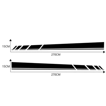 

230*16 cm Stripe Graphic Vinyl sticker 2.3m Car Sticker 2pcs Fashion Kits