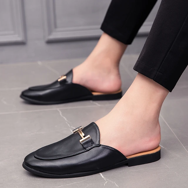 Half Leather Men Shoes Spring | Fashion Half Shoes Men | Half Loafer Shoes Men - New - Aliexpress