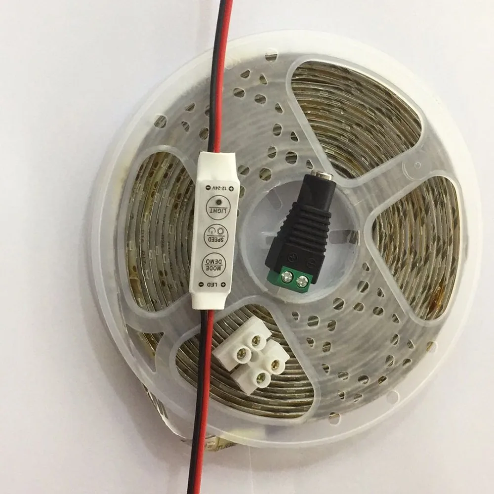 Светодиодная лампа с 2835 Rgb 60Led/метр набор цветов света с 24 клавишами 44 Ключ 12V5A источник питания Rgb2A