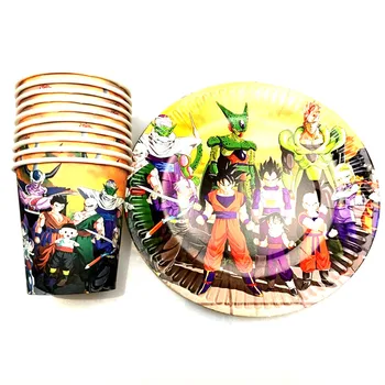

Dragon Ball Theme Kids Boys Party Decorations Baby Shower Disposable Cup Paper Plate Party Supplies Tableware Set