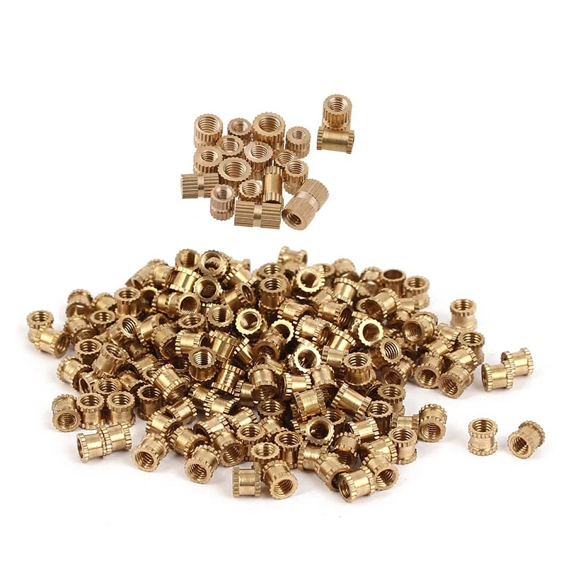 

300Pcs Female Thread Brass Knurled Threaded Insert Embedment Nuts - 200Pcs M4 X 4Mm & 100Pcs M3 X 3Mm