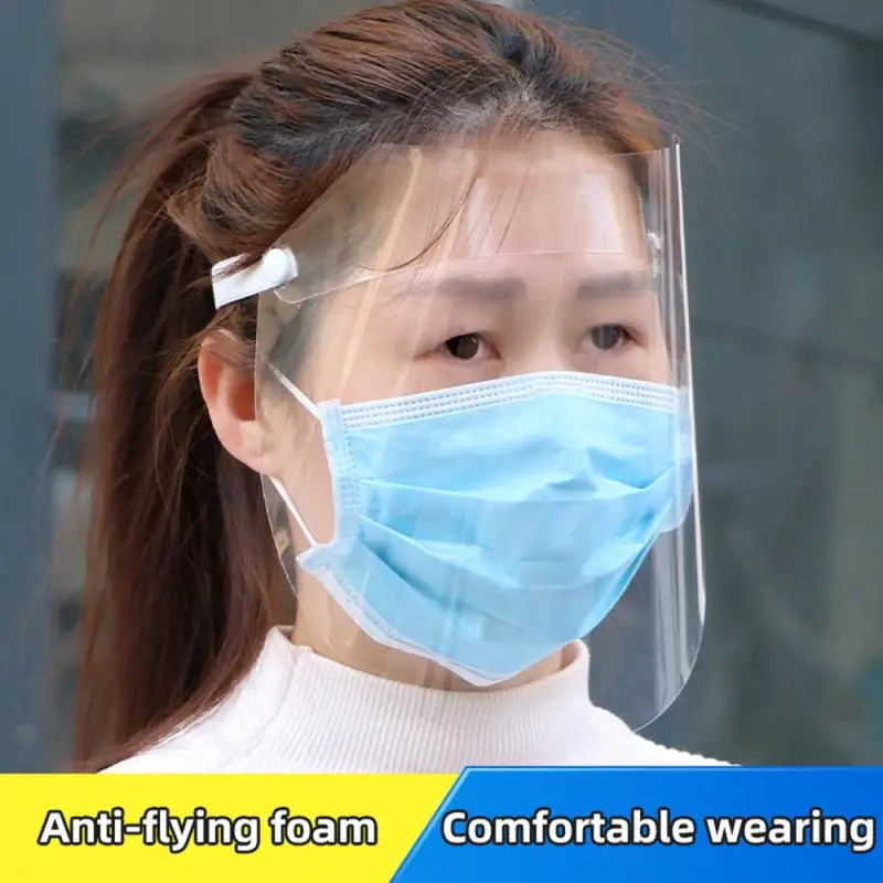 

Protective Adjustable Anti Droplet Dust-proof Full Face Cover Mouth Mask Visor Shield Droplet Windproof Face Shield Washable