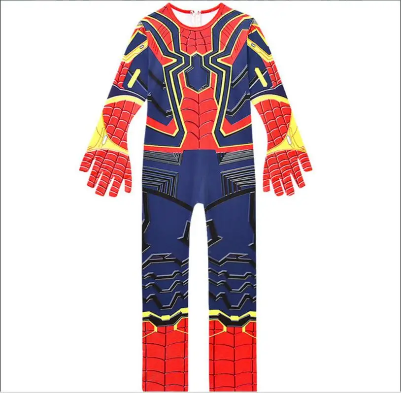 Boys'Dress костюм Человека-паука на Хеллоуин, детская одежда с человеком-пауком, комплект из двух предметов, одежда для мальчиков