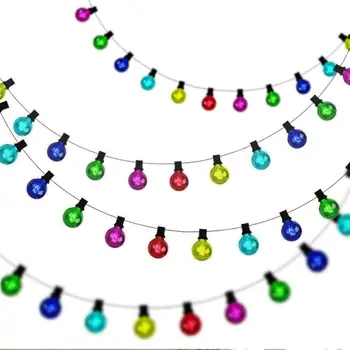 

Colorful Light Bulb String Garlands Kit Festive Event Holiday Celebration Banner Showcase Bar Ceiling Mantle Streamer