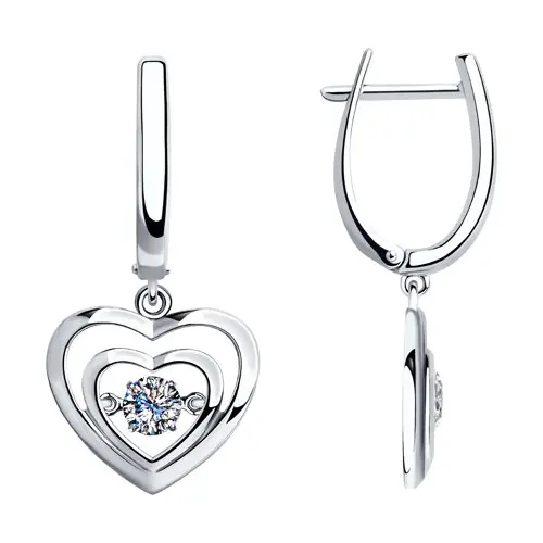 Серьги SOKOLOV из серебра со Swarovski Zirconia