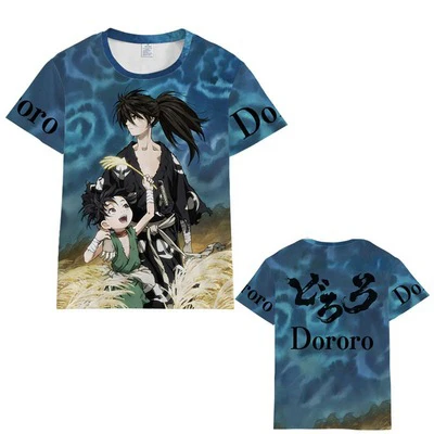 2 Летняя новая модная Мужская Женская толстовка с 3D принтом аниме Dororo футболка с коротким рукавом(Азиатский размер - Цвет: 2