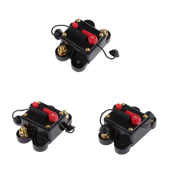 

Manual Reset Circuit Breaker 12v/24v Car Boat Audio Fuse Holder 100/150/250A 3pcs