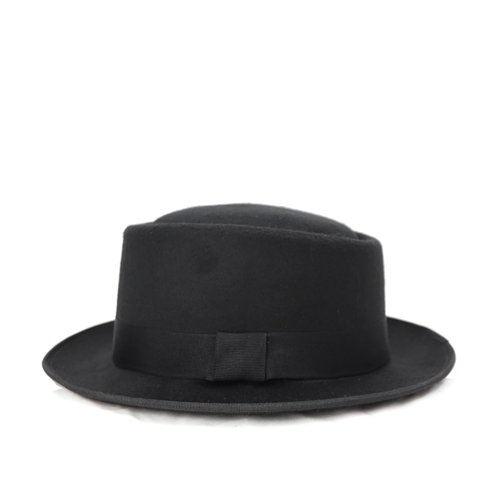 Осень-зима, имитация шерсти, для женщин, мужчин, дам, Fedoras, топ, джаз, шляпа, Европейский, американский стиль, круглые шапки, котелок, чистый цвет