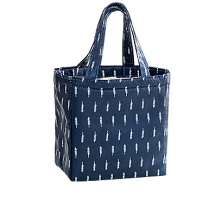 Новая свежесть, изоляция холодных тюков, термостойкая оксфордская сумка для обеда для мужчин, водонепроницаемая удобная сумка для отдыха, милая сумка для ланча с фламинго - Цвет: Navy Blue