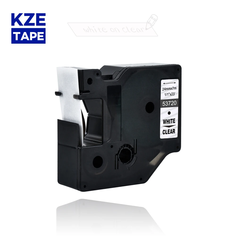 Dymo d1 24 мм 53720 белый на прозрачных лентах этикеток лента совместимый с D1 принтер