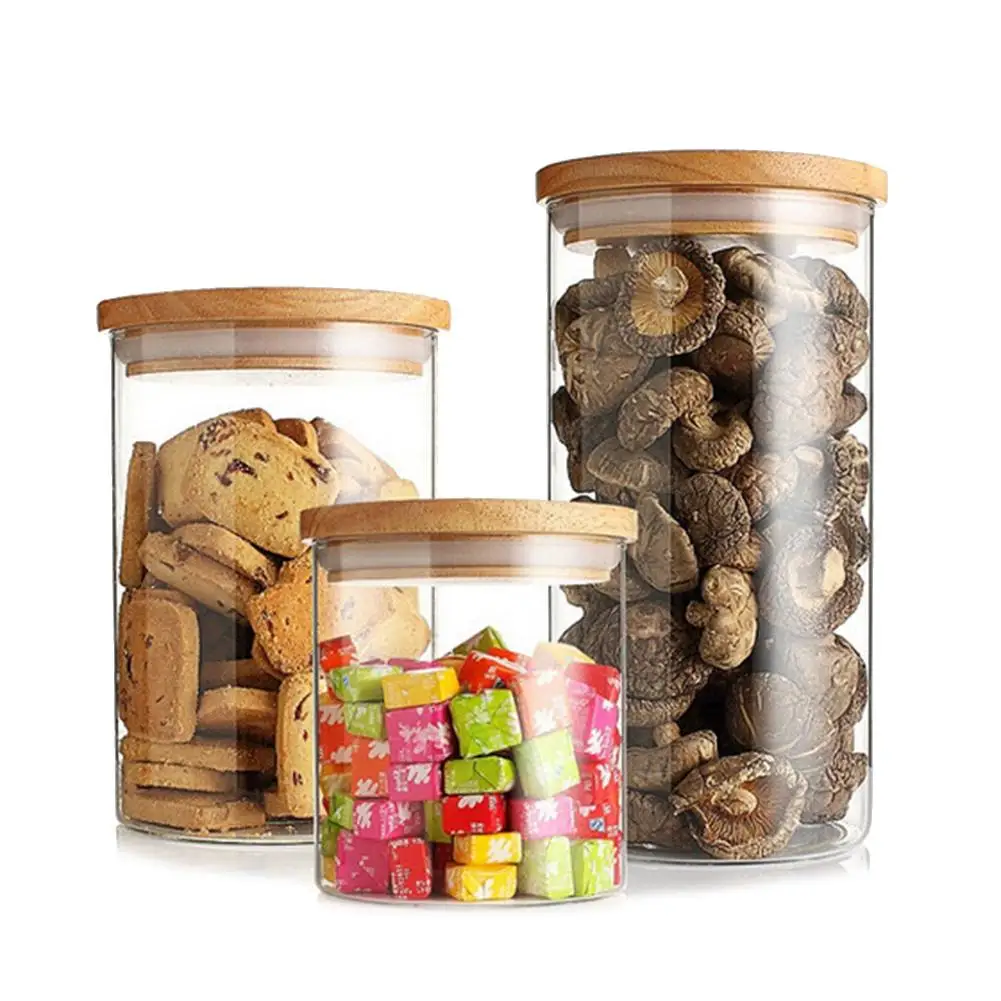 Kitchen Storage Box Sealing Food Preservation Plastic Fresh Pot Container 4 Size Candy Glass Jars Tea | Дом и сад