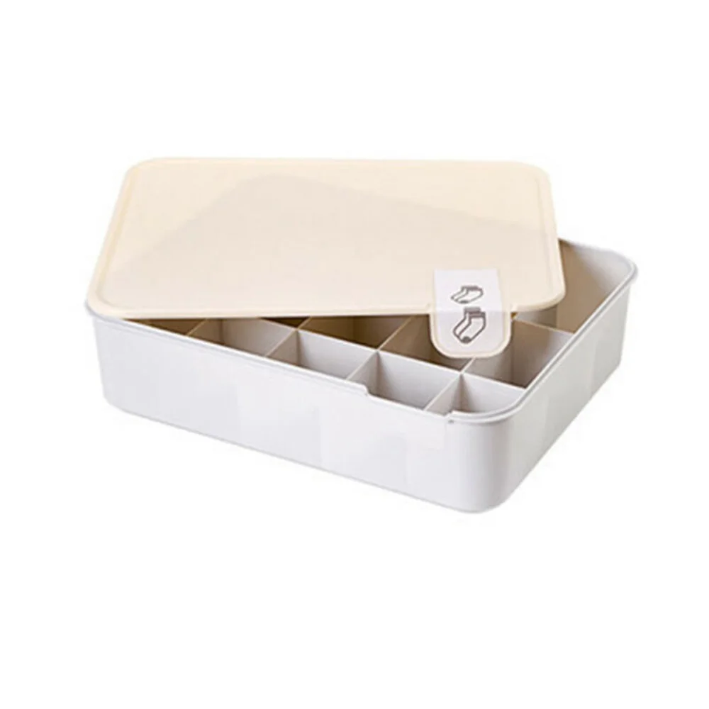 Storage Box Underwear Bra Sock Tie Organizer Home Dust-Proof Case With Lid Storage Box
