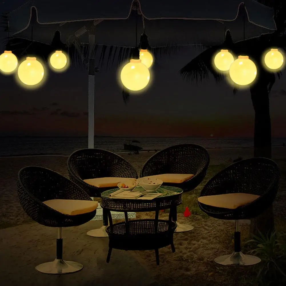LED Globe String Light Round Waterproof Copper Wire Spherical Hanging Lamp for Outdoor Garden Yard