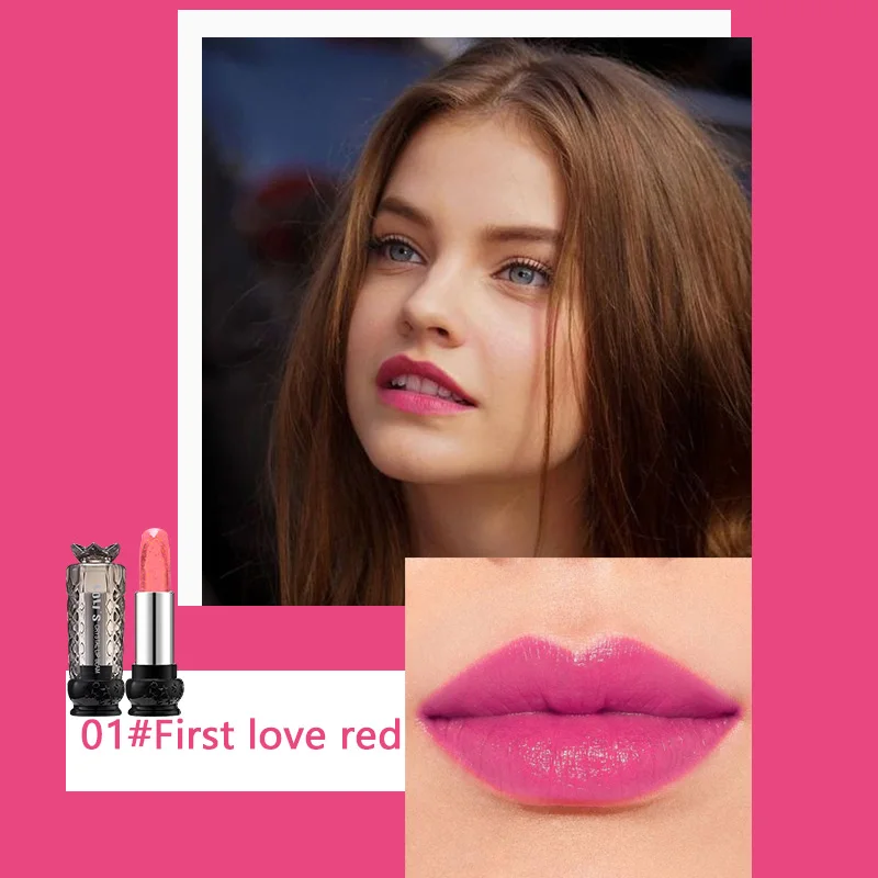 01 Transparent Changed Color Lip Balm Pink Pintalabios Jelly Flower Makeup Temperature Lipstick Moisturizer Long-lasting Lipbalm - Цвет: 01