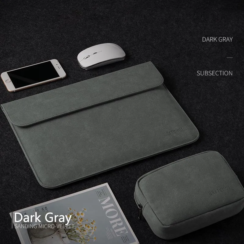 H-Dark grey set Сумка для ноутбука сумка для microsoft Surface pro 6/7/4/5 чехол для microsoft Surface book 2 ноутбук Водонепроницаемый рукав чехол для Для мужчин/Для женщин - Цвет: H-Dark grey set