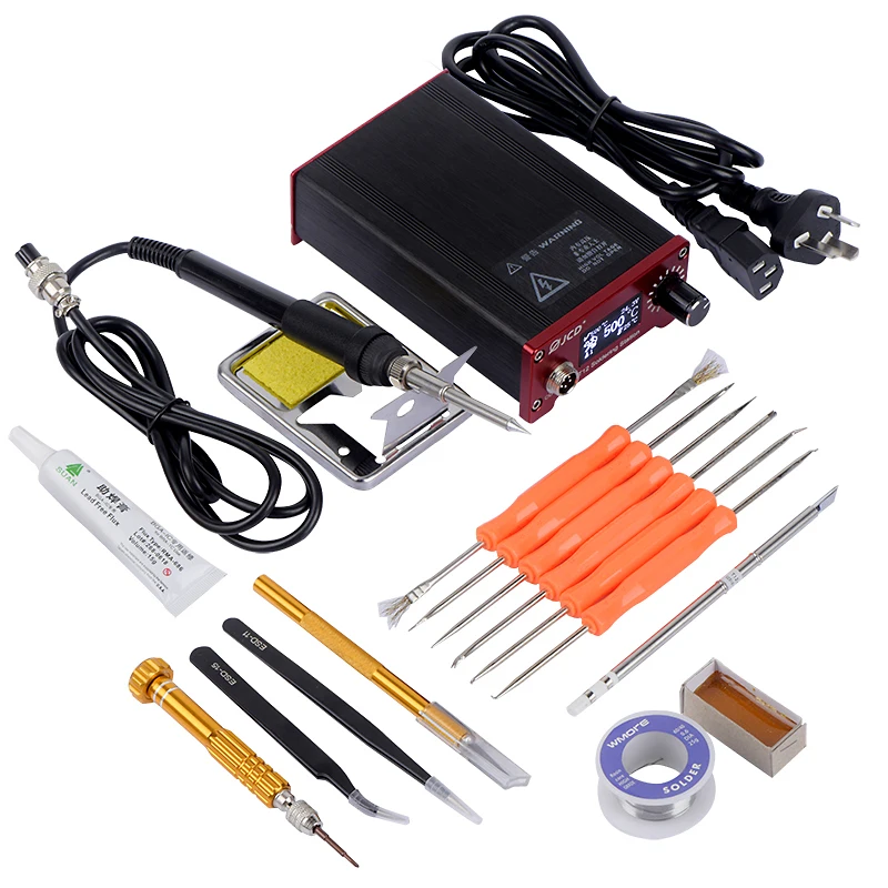 

JCD T12 Soldering Station Tips Soldering Iron Kit 80W LCD Digital Display Temperature Adjustable 220V 110V Welding Tools