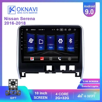 

OKNAVI 10 '' Android 9.0 Car Multimidia GPS Navigation Player For Nissan Serena 2016 2017 2018 4G Wifi Camera Radio 2 Din No DVD
