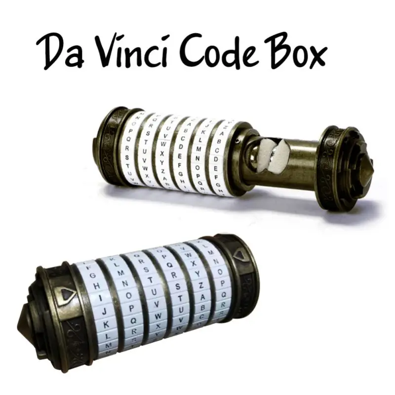 

Da Vinci Code Lock Toys Metal Cryptex Locks Retro Wedding Gifts Valentine's Day Gift Letter Password Escape Chamber Props