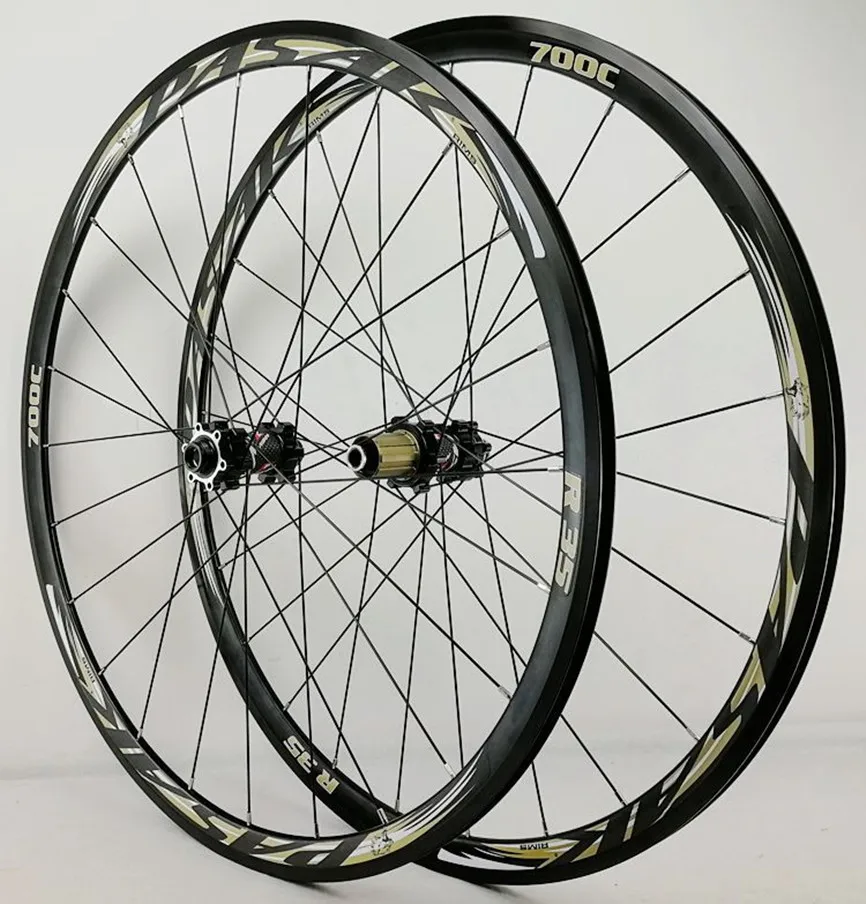 PASAK 700C Disc Brake Road Bike Wheelset Sealed Bearing 12Speed Bicycle Wheels 30MM Rim Thru-axis 29inch Wheel Off-road