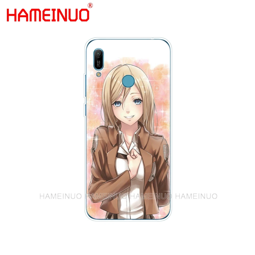 Силиконовый чехол для телефона huawei Y5 Y6 Y7 Y9 PRO PRIME honor 8s 8a 20 LITE PRO 10i view 20 V20 Attack On Titan anime