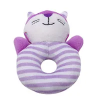 cat Игрушка для младенцев Toyss, Детский слон, лев, олень, животные, колокольчик, кольца-погремушки, мягкая плюшевая игрушка для малышей - Цвет: cat