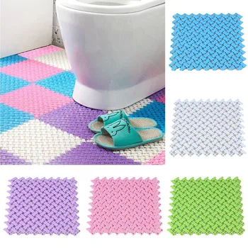 

DIY Carpet Candy Colors Plastic Bath Mats Easy Bathroom Massage Carpet Bathroom Floor Mat Splicable Non-slip Mats Home Mats NEW