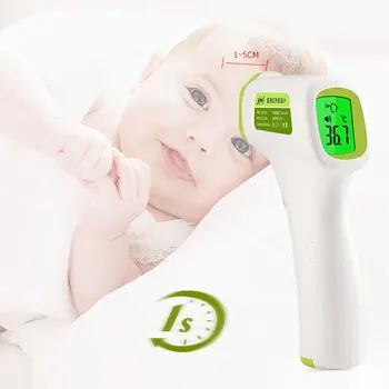 

Infrared Forehead Baby Alarm Thermometer Digital Blacklight Fever Lcd Non-Contacts Body Temperature Meter No-Touched Measuring