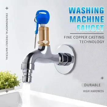 

Anti-theft Faucet Water Tap with Lock Key Alloy/Brass Body Single Hole Key Switch Faucet Bibcocks for Kitchen Outdoor Garden A40