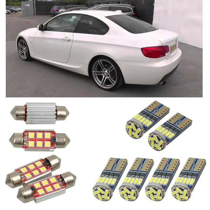 Interior led Car lights For BMW 3 coupe e92 Reading dome bulbs for cars error free License Plate Light 10pc/lot | Автомобили и