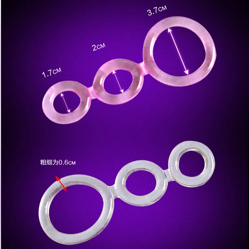 Тройные кольца из твердого силикагеля Rock для увеличения эрекции на День святого