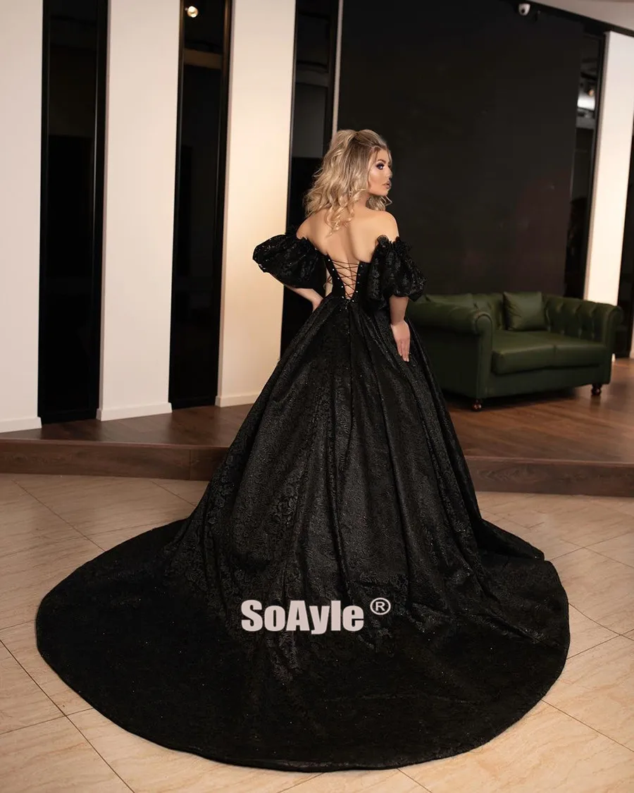 SoAyle кружевное вечернее платье бальное платье длинные бисероплетенные черные вечерние платья Ливан без бретелек с рукавом-танком сексуальное платье с открытой спиной De Soire