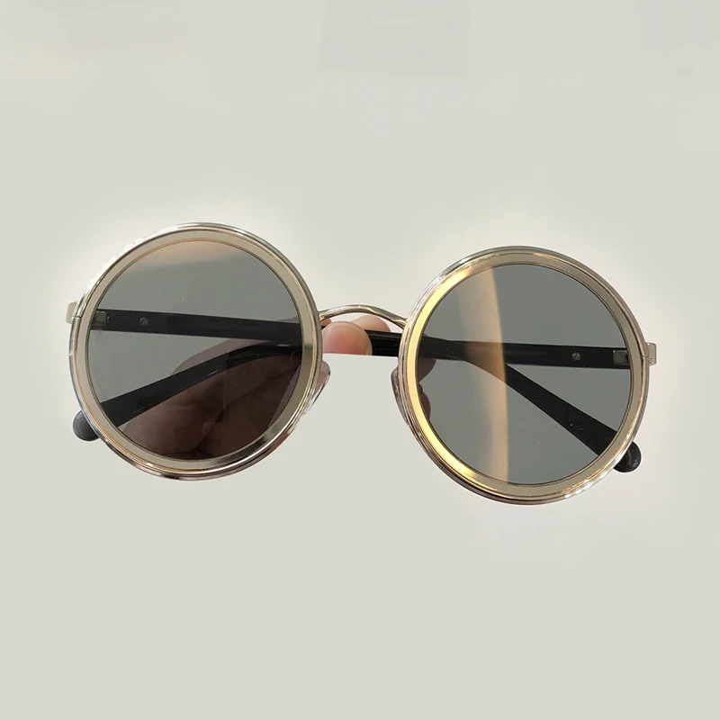 No5 Sunglasses Женские винтажные Круглые Солнцезащитные очки, фирменный дизайн, высокое качество, Oculos De Sol Feminino, модные солнцезащитные очки с жемчугом - Цвет линз: No5 Sunglasses