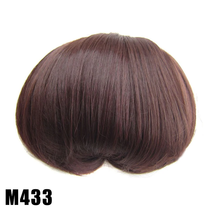 Similler, 34 Цвета, синтетические волосы, пучок шиньон, Женский хвост пони, волосы для наращивания, резинка для волос, эластичные, волнистые, кудрявые шиньоны, резина - Цвет: M433