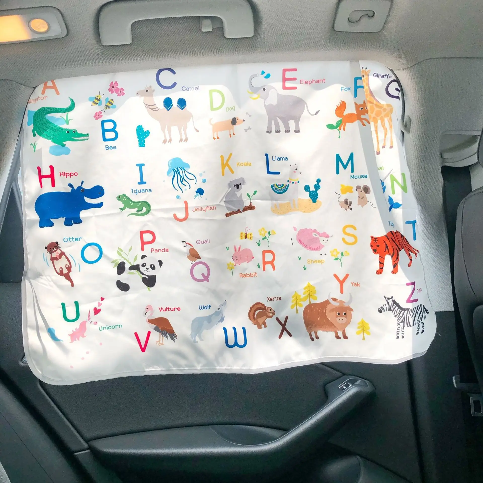 Car curtains Sunshades 26 letters Children's Learning Car Curtain