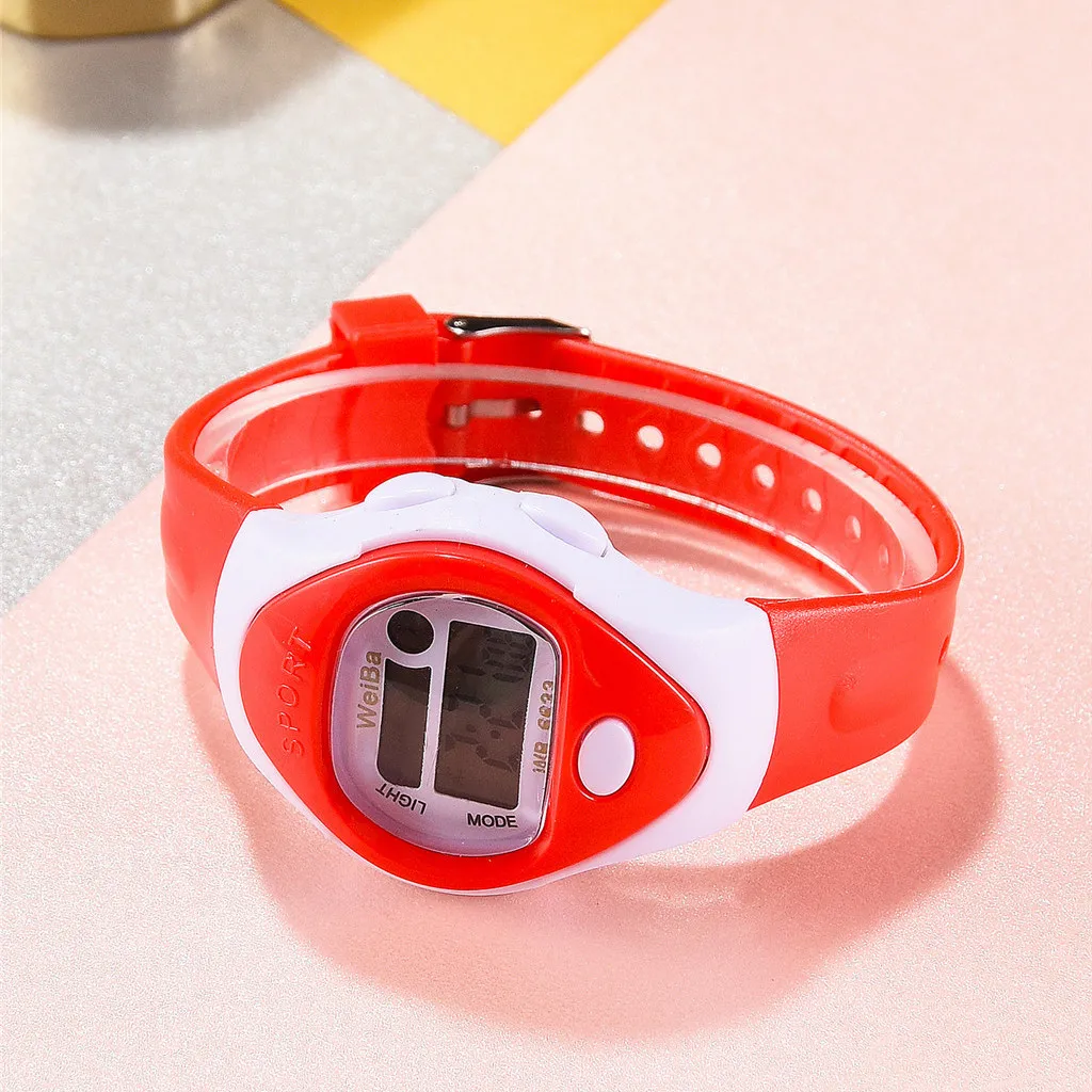 Нежный Детский светодиодный цифровой часы для девочек модные электронные спортивные студенческие Детские часы Детские простые наручные часы Новинка@ 50
