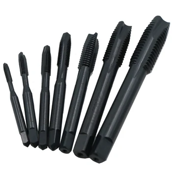 

7pcs Machine Taps Kit Metric Plug Hand Tap Drill Bits HSS M2 Screw Spiral Point Thread M3 M4 M5 M6 M8 M10 M12 Metalworking