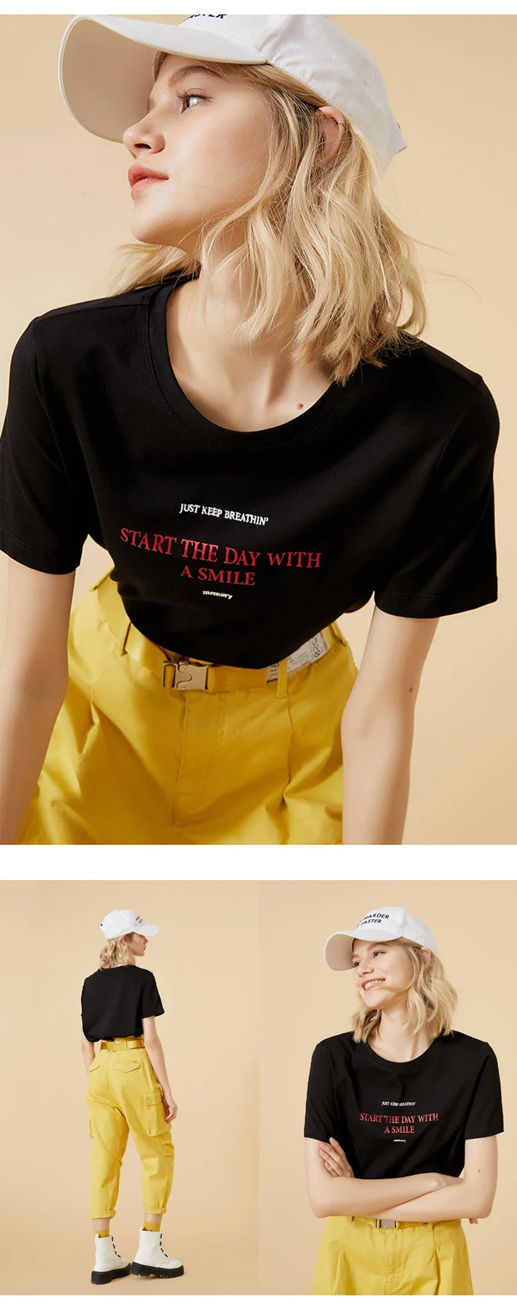 ONLY Women's Letter Print Short-sleeved T-shirt | 120101578