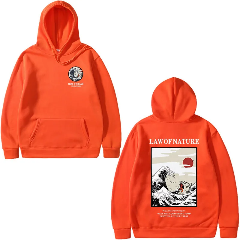 Дизайн весна зима Толстовка для мужчин американский стиль Мода буквы печати толстовки мужчин s повседневная хлопковая флисовая толстовка - Цвет: Orange