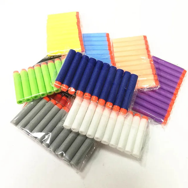 50/100Pcs 7.2cm EVA Soft Bullets for Nerf Hollow Hole Head Refill Darts Outdoor Toy Boys Gun for Series Blasters Children Gifts 3
