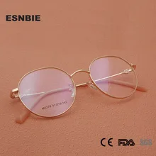 Роскошная оправа для очков, женские круглые трендовые очки из сплава, очки для близорукости, очки для зрения, для молодых девушек, Женские оправы для очков