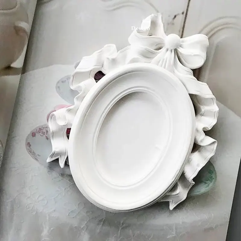 

Silicone mold for gypsum European large frame Two sizes Ins embossed decor photo frame concrete Plaster crafts Clay forms mold