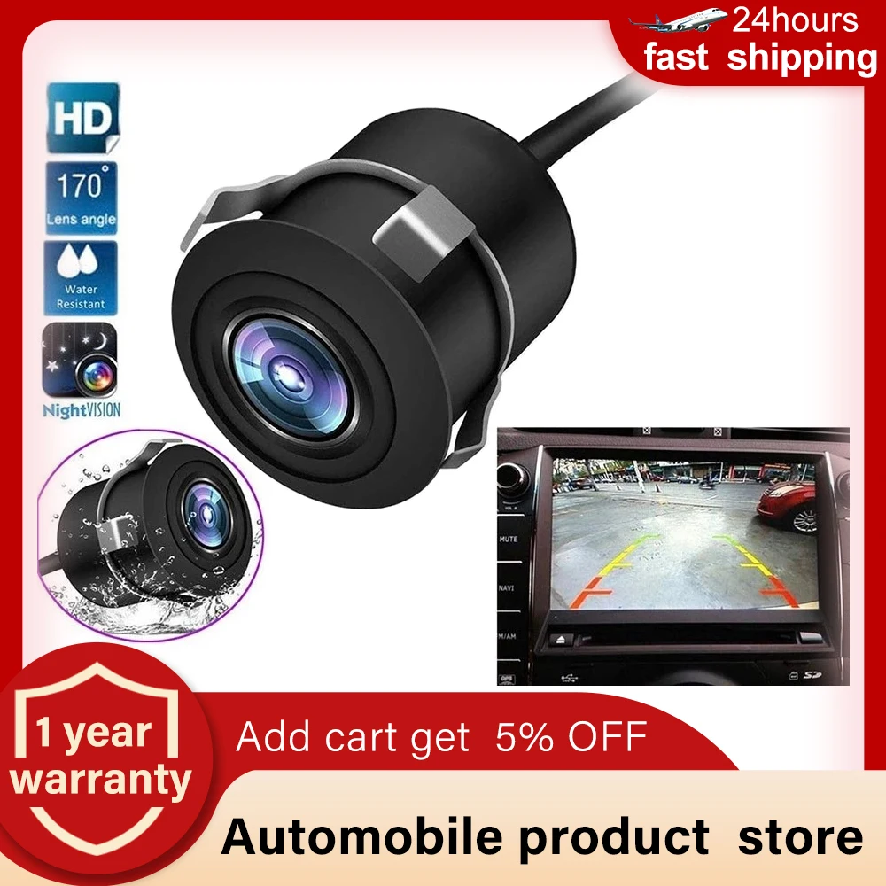 HD 170° Car Rear View Camera Reversing For Car 8 LED Night Vision Parking Monitoring Waterproof Wide Angle Auto 12VBackup Camera vehicle blackbox dvr